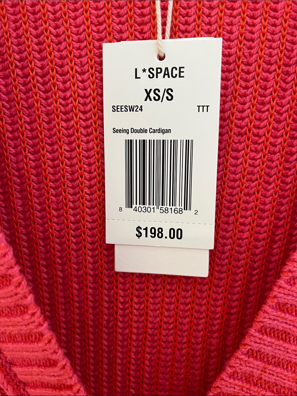 l*space Coral Ribbed Button-Front Cardigan - Picture 3 of 8